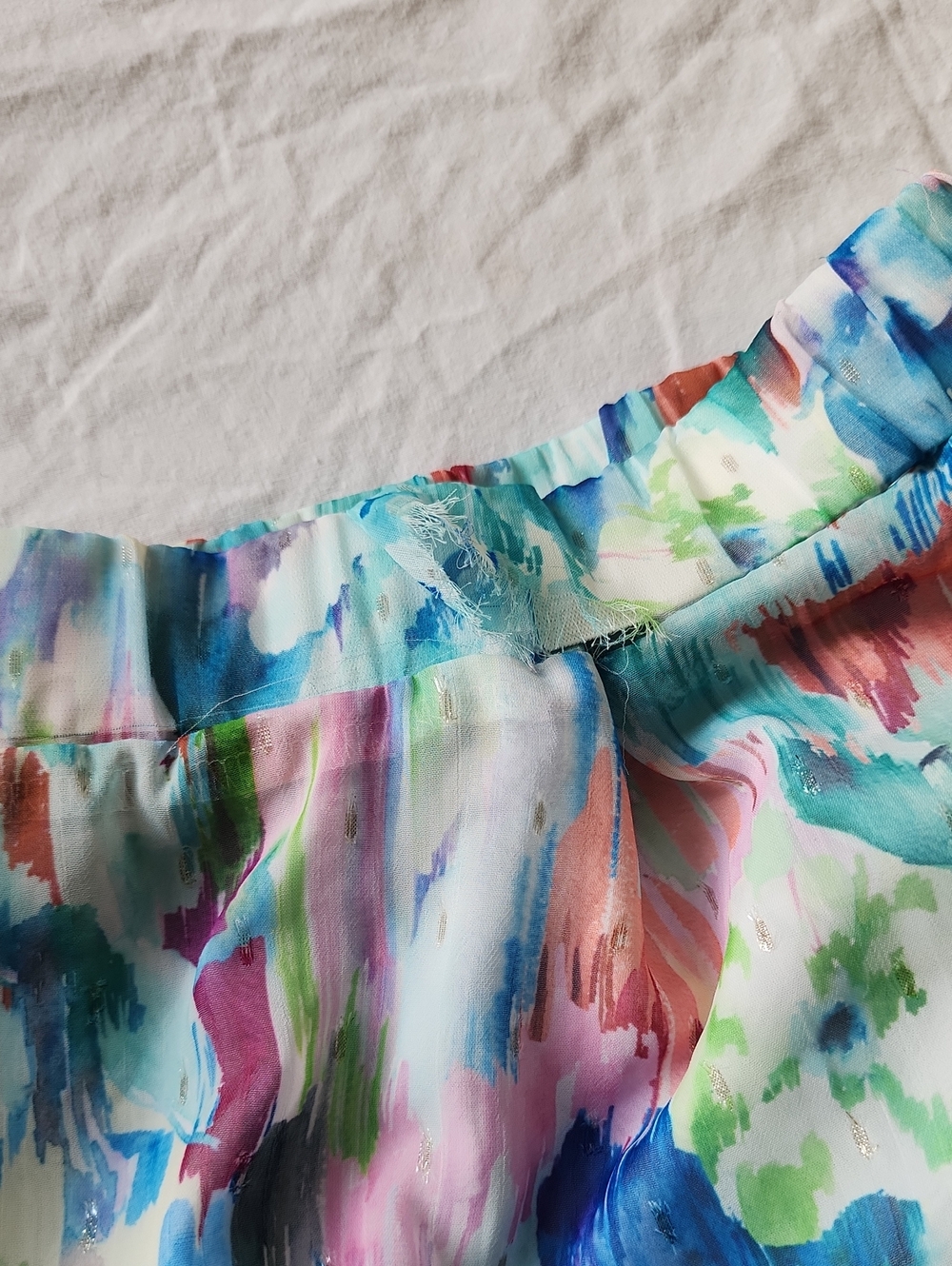 Lucchese Multicolor Watercolor Ruffle Skirt - Picture 5 of 5
